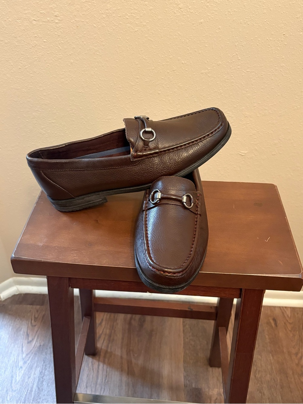 Men's Brown Leather Bit Loafers